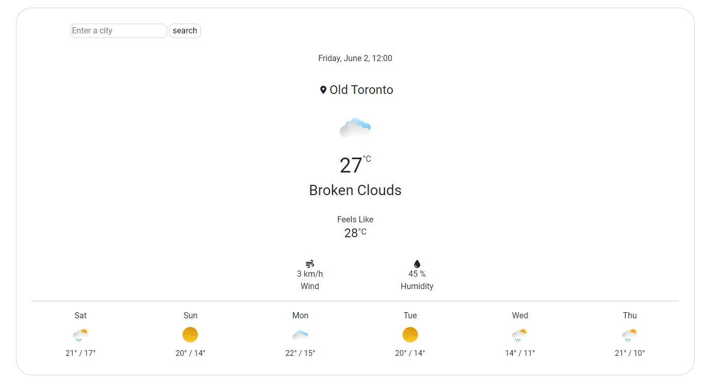 Weather App Preview